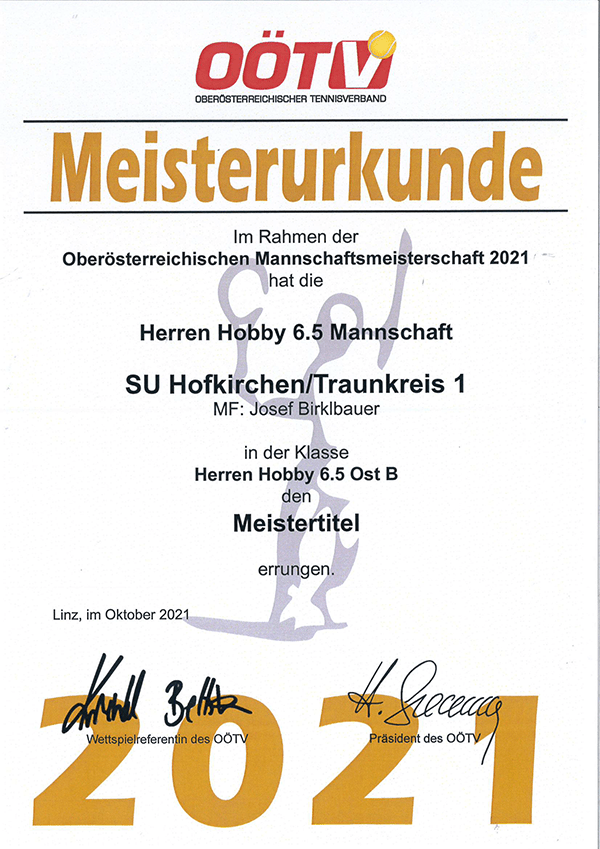 Hobby 6_5 Meisterurkunde Hobby 6,5